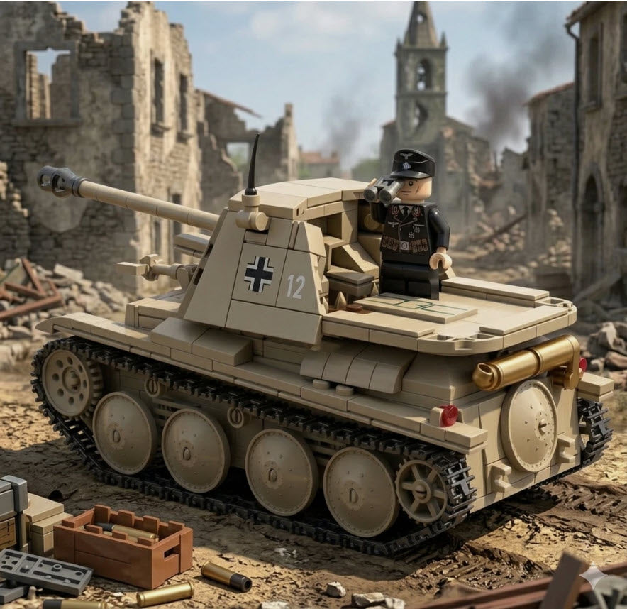 Marder 3 Tank Military Vehicle Building Blocks Toy Bricks Model Set