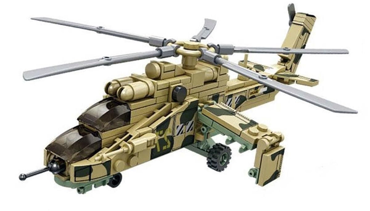 Attack helicopter Military Vehicle Building Blocks Toy Bricks Model Set 212pcs