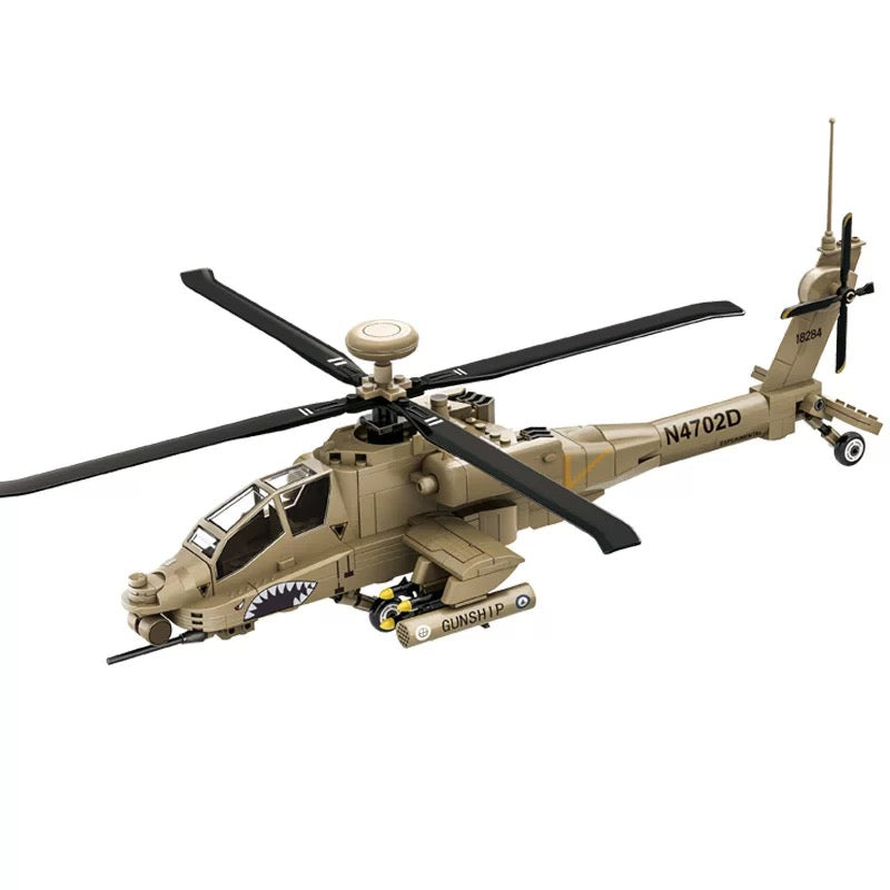 Apache Aircraft Helicopter Building Block Toy 255pcs