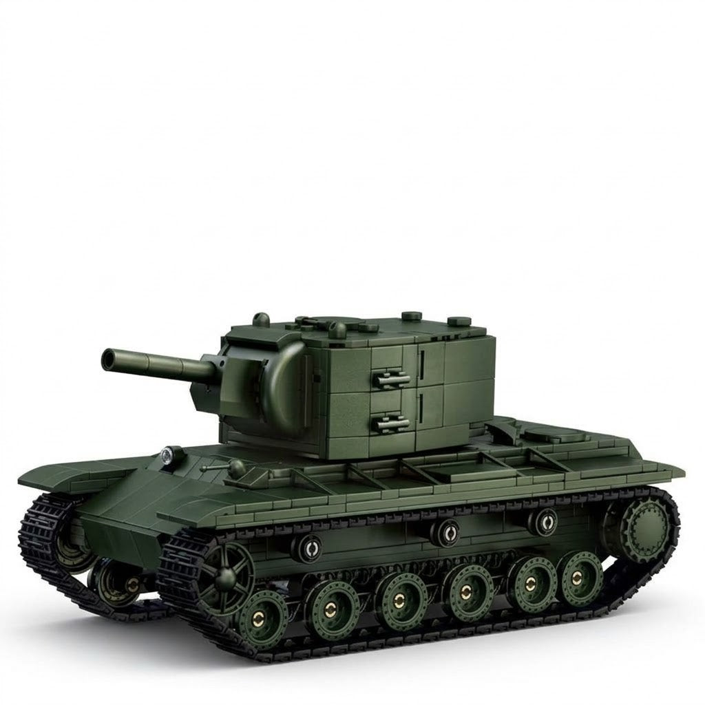 WW2 KV2 Tank Military Vehicle Building Blocks Toy Bricks Model Set