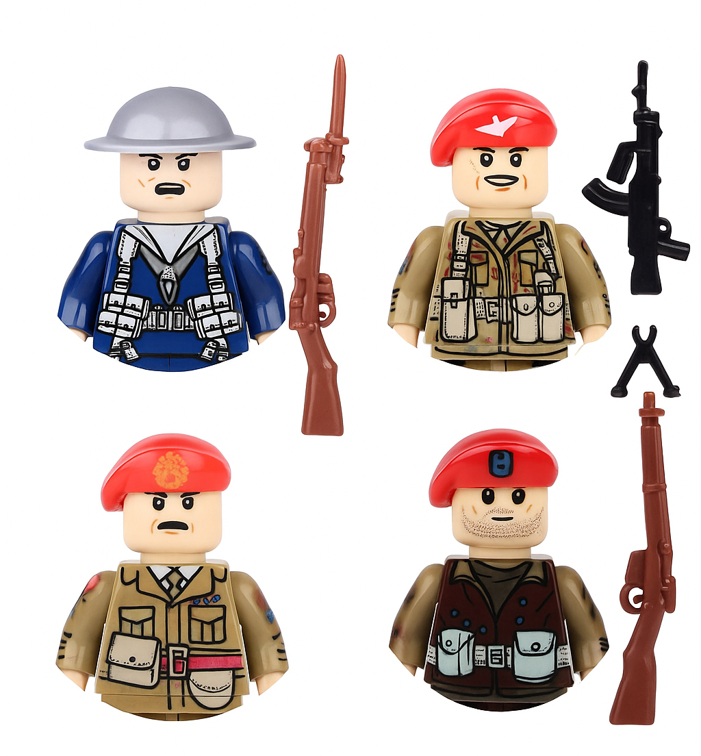 British WW2 4 Mini Figures