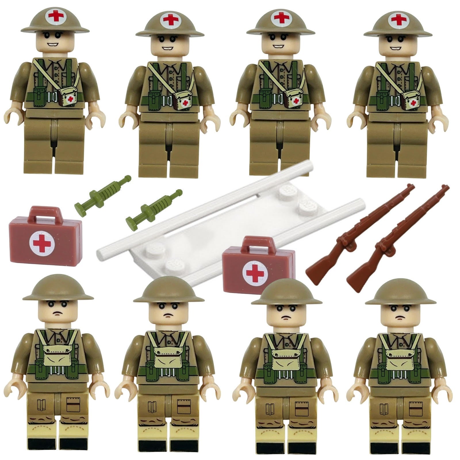 British WW2 Medic set of 8 figurers